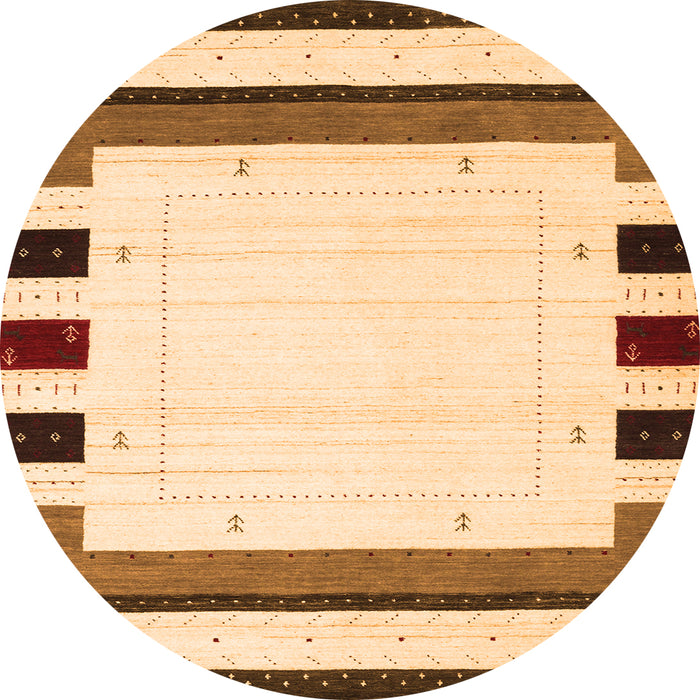 Square Solid Orange Modern Rug, con1972org