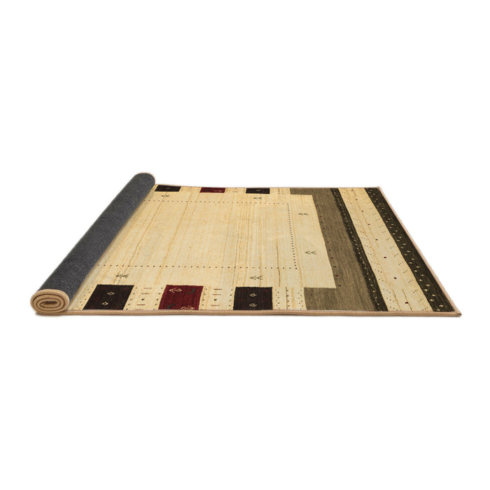 Sideview of Solid Brown Modern Rug, con1972brn
