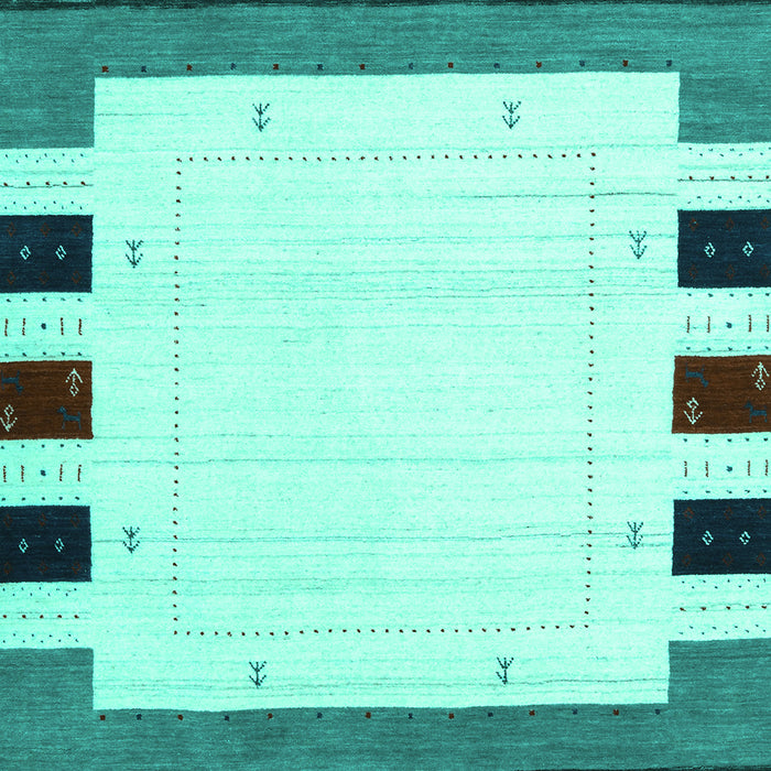 Machine Washable Solid Turquoise Modern Area Rugs, wshcon1972turq