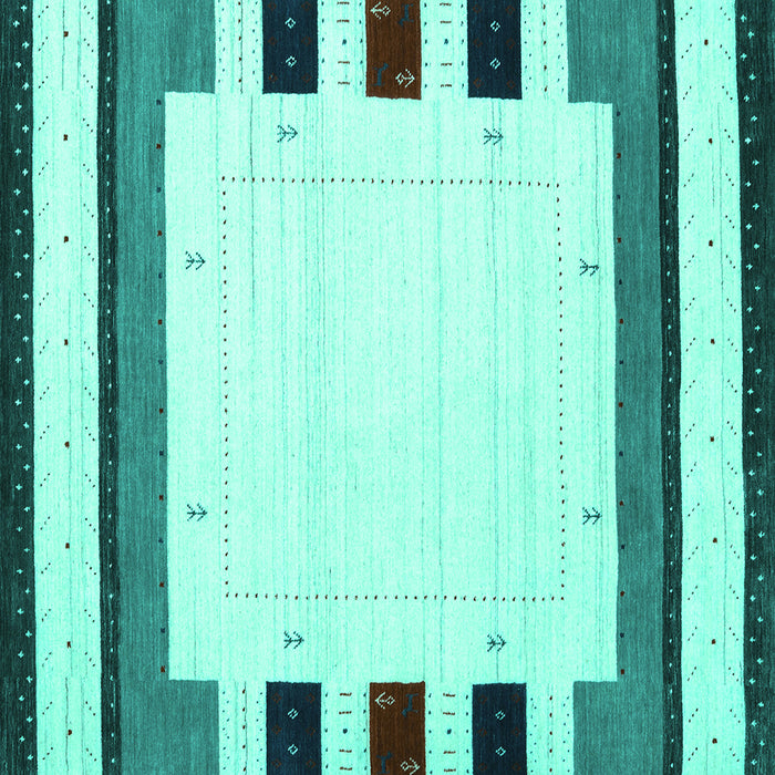 Square Solid Turquoise Modern Rug, con1972turq