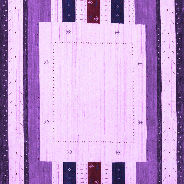 Square Machine Washable Solid Purple Modern Area Rugs, wshcon1972pur