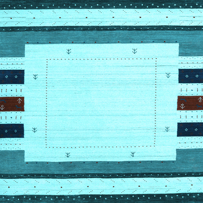 Square Machine Washable Solid Light Blue Modern Rug, wshcon1972lblu