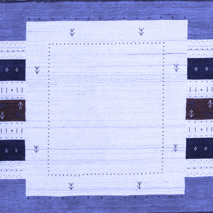 Machine Washable Solid Blue Modern Rug, wshcon1972blu