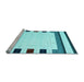 Sideview of Machine Washable Solid Light Blue Modern Rug, wshcon1972lblu