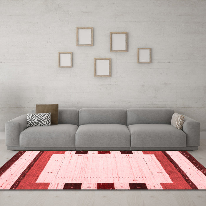 Modern Red Washable Rugs
