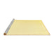 Sideview of Machine Washable Solid Yellow Modern Rug, wshcon1973yw