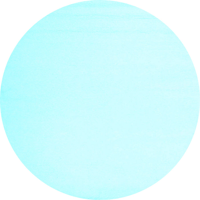 Round Machine Washable Solid Light Blue Modern Rug, wshcon1973lblu