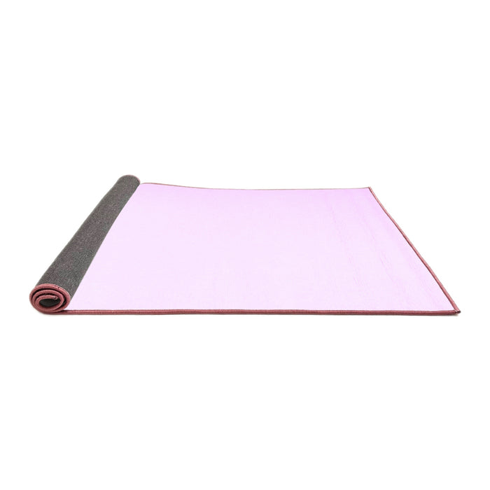 Sideview of Solid Purple Modern Rug, con1973pur