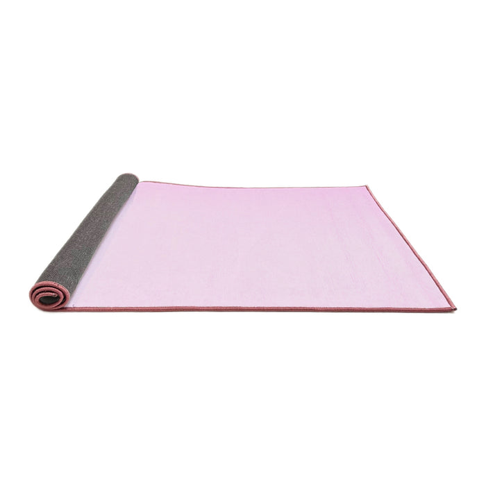 Sideview of Solid Pink Modern Rug, con1973pnk