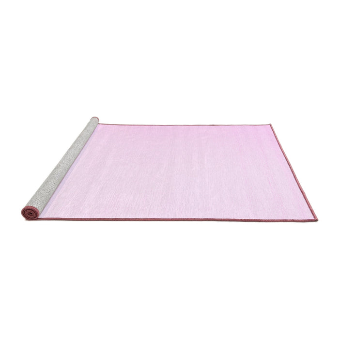 Sideview of Machine Washable Solid Pink Modern Rug, wshcon1973pnk