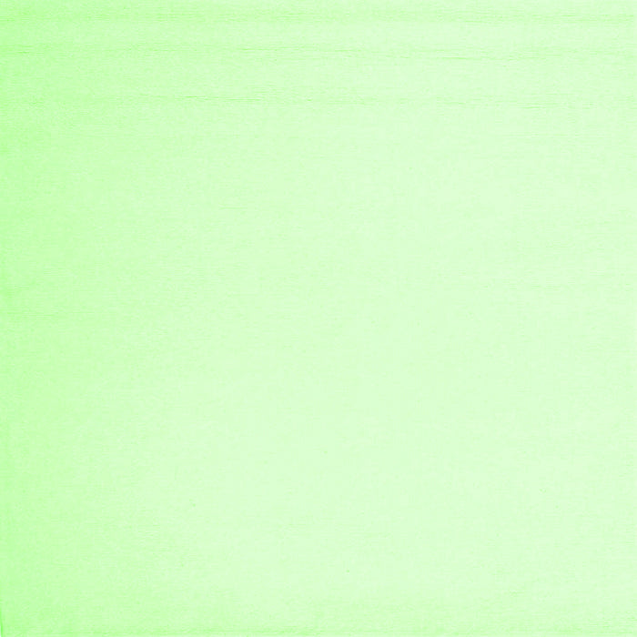 Round Machine Washable Solid Green Modern Area Rugs, wshcon1973grn