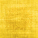 Square Abstract Yellow Contemporary Rug, con1974yw