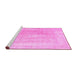 Sideview of Machine Washable Abstract Pink Contemporary Rug, wshcon1974pnk