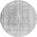 Square Abstract Gray Contemporary Rug, con1974gry