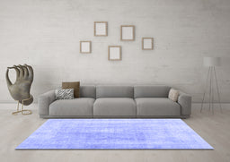 Machine Washable Abstract Blue Contemporary Rug in a Living Room, wshcon1974blu