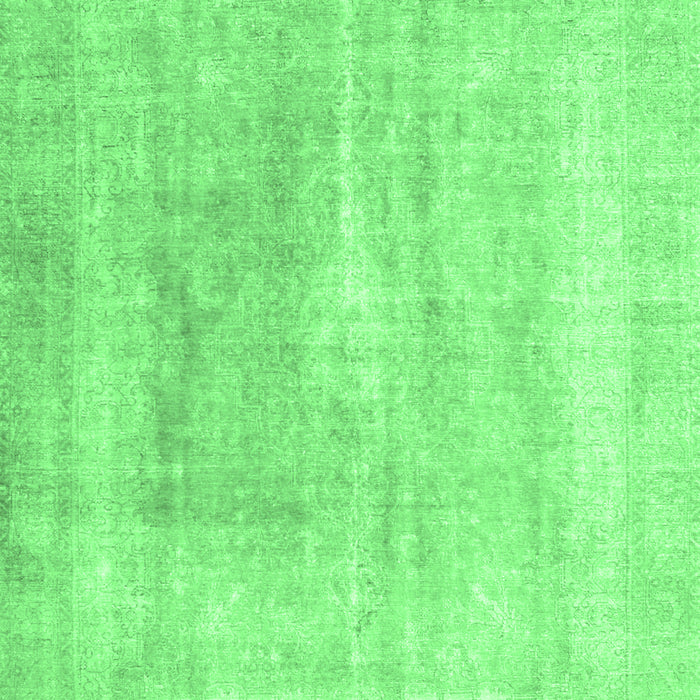 Machine Washable Abstract Emerald Green Contemporary Area Rugs, wshcon1974emgrn