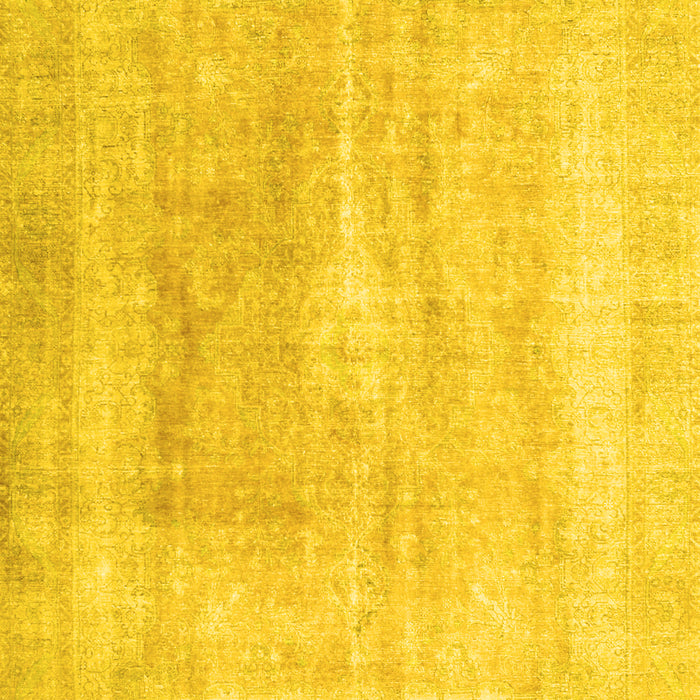 Abstract Yellow Contemporary Rug, con1974yw