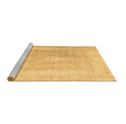 Sideview of Machine Washable Abstract Brown Contemporary Rug, wshcon1974brn