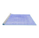 Sideview of Machine Washable Abstract Blue Contemporary Rug, wshcon1974blu