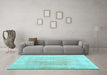 Machine Washable Abstract Light Blue Contemporary Rug in a Living Room, wshcon1974lblu