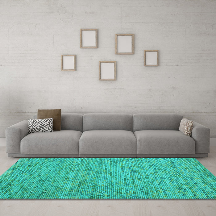 Machine Washable Abstract Light Blue Contemporary Rug in a Living Room, wshcon1975lblu
