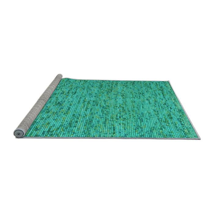 Sideview of Machine Washable Abstract Light Blue Contemporary Rug, wshcon1975lblu