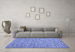 Machine Washable Abstract Blue Contemporary Rug in a Living Room, wshcon1975blu