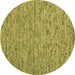 Round Abstract Brown Contemporary Rug, con1975brn