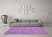 Machine Washable Abstract Purple Contemporary Area Rugs in a Living Room, wshcon1975pur