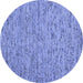 Round Machine Washable Abstract Blue Contemporary Rug, wshcon1975blu