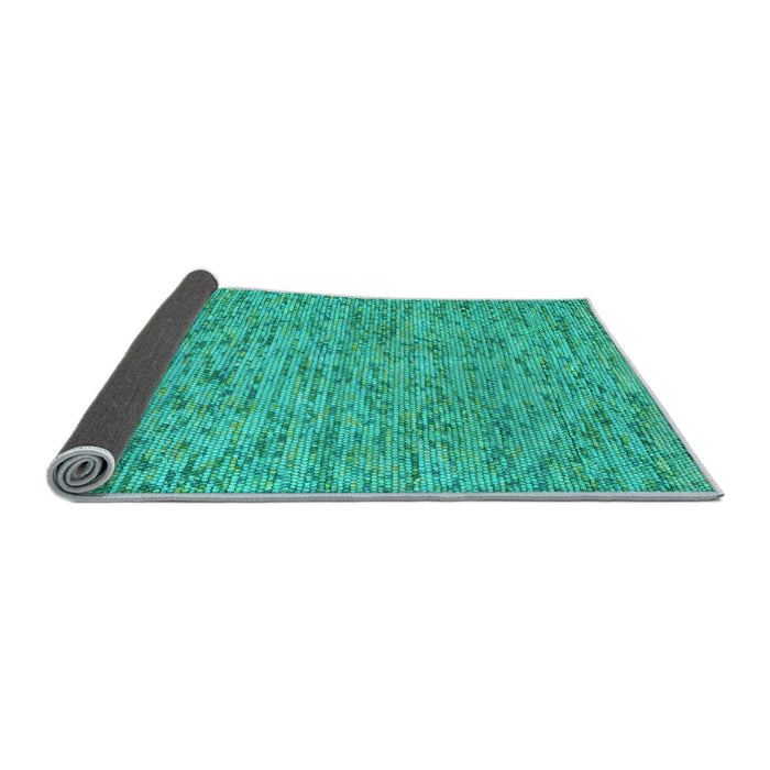 Sideview of Abstract Light Blue Contemporary Rug, con1975lblu