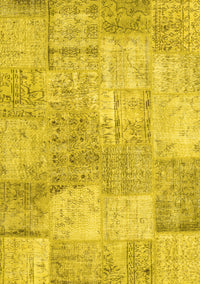 Patchwork Yellow Transitional Rug, con1976yw