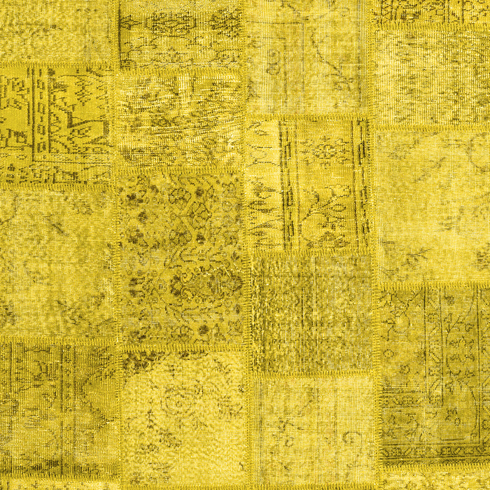 Patchwork Yellow Transitional Rug, con1976yw
