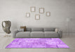 Machine Washable Patchwork Purple Transitional Area Rugs in a Living Room, wshcon1976pur