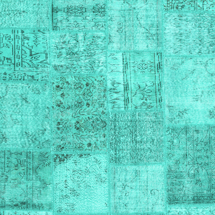 Patchwork Turquoise Transitional Rug, con1976turq