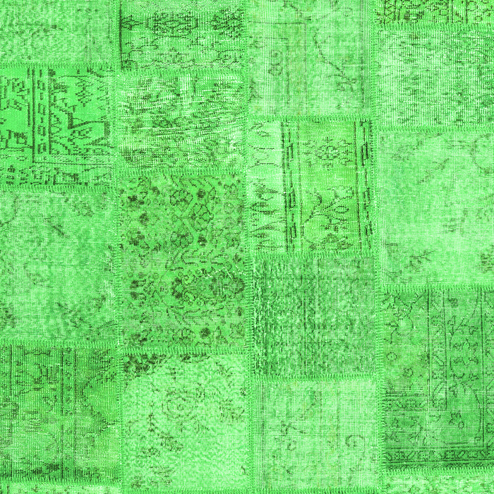 Patchwork Green Transitional Rug, con1976grn