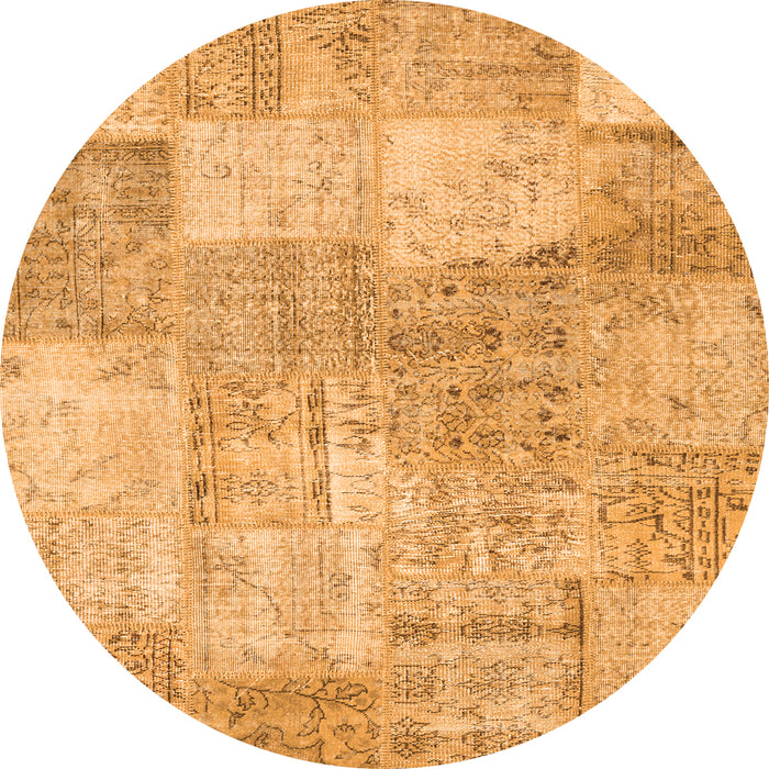 Machine Washable Patchwork Orange Transitional Area Rugs, wshcon1976org