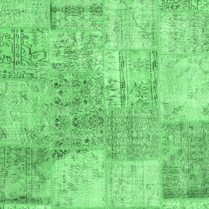 Patchwork Emerald Green Transitional Rug, con1976emgrn