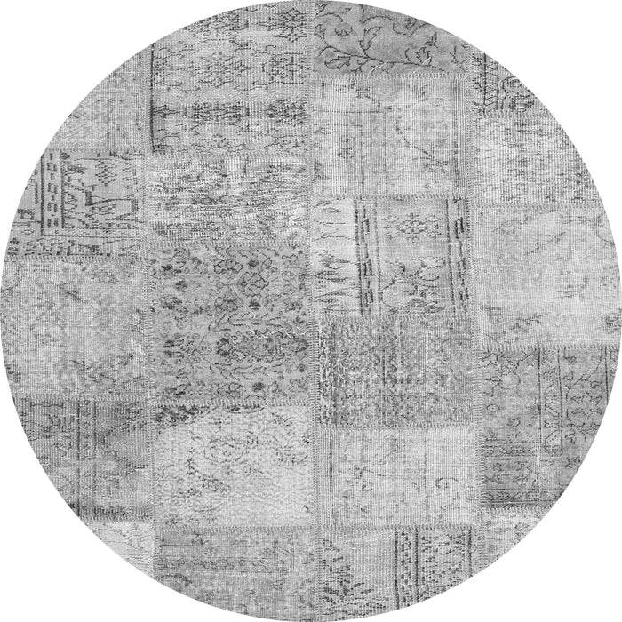 Square Patchwork Gray Transitional Rug, con1976gry