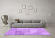 Machine Washable Patchwork Purple Transitional Area Rugs in a Living Room, wshcon1977pur