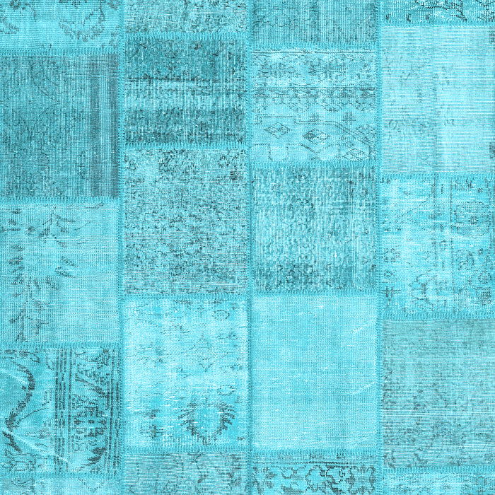 Patchwork Light Blue Transitional Rug, con1977lblu