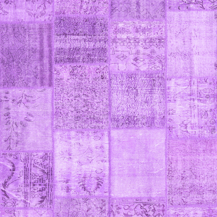 Machine Washable Patchwork Purple Transitional Area Rugs, wshcon1977pur