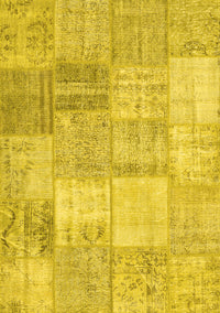 Patchwork Yellow Transitional Rug, con1977yw