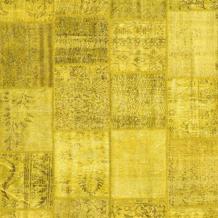 Patchwork Yellow Transitional Rug, con1977yw