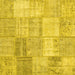 Square Patchwork Yellow Transitional Rug, con1977yw