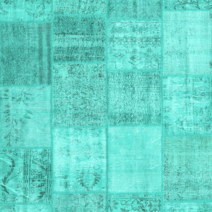 Patchwork Turquoise Transitional Rug, con1977turq