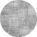 Machine Washable Patchwork Gray Transitional Rug, wshcon1978gry