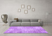 Machine Washable Patchwork Purple Transitional Area Rugs in a Living Room, wshcon1978pur