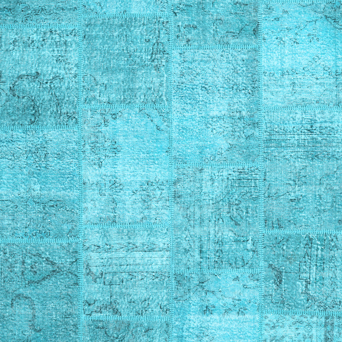 Patchwork Light Blue Transitional Rug, con1978lblu