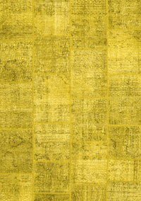 Patchwork Yellow Transitional Rug, con1978yw